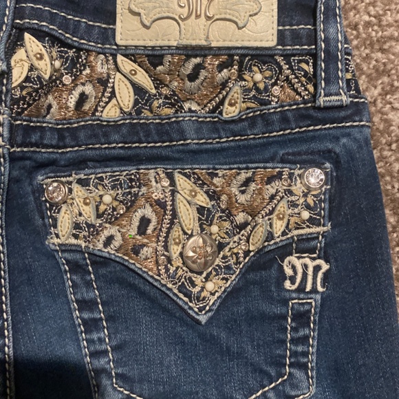 BEAUTIFUL EMBELLISHED MISS ME JEANS “HAILEY SKINNY” 26x30 - Picture 3 of 6